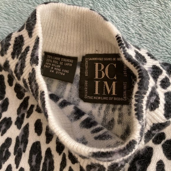 Vintage Sleeveless Leopard top, Lambswool and Rabbit fur, small - Picture 6 of 6